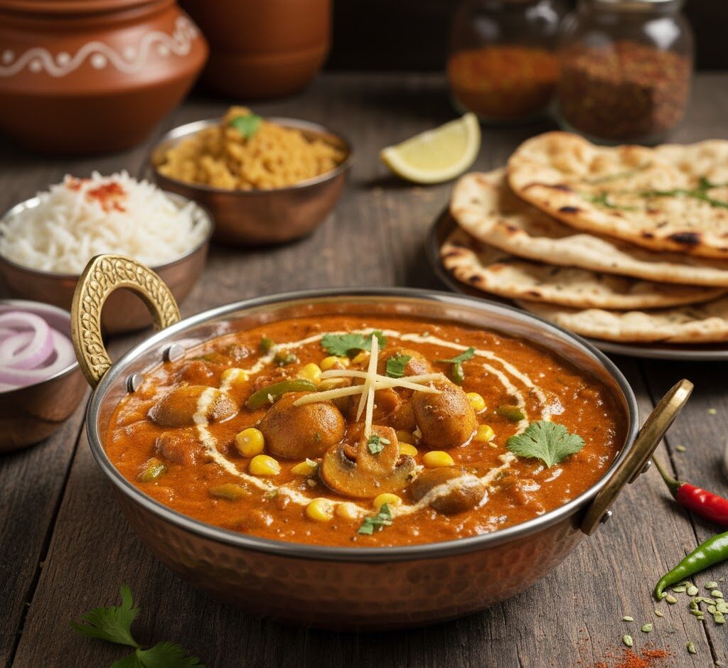Corn Mushroom Masala
